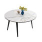 Contemporary Sintered Stone Top Dining Furniture 4 Black Legs Table Collapsible for Kitchen Clearhalo 'Dining Room Sets' 'Dining Tables & Seating' 'dining_room_set' 'furn' 'furn_dining_room_set' 'Furniture' 'furniture_dining_room_set' 'Kitchen & Dining Furniture' 'kitchen&dining_furn' 'kitchen' 3565706