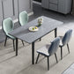 Modern Collapsible Sintered Stone Dining Room Table with 4 Metal Legs for Kitchen Dining Set 5 Piece Set Clearhalo 'Dining Room Sets' 'Dining Tables & Seating' 'dining_room_set' 'furn' 'furn_dining_room_set' 'Furniture' 'furniture_dining_room_set' 'Kitchen & Dining Furniture' 'kitchen&dining_furn' 'kitchen' 3565742