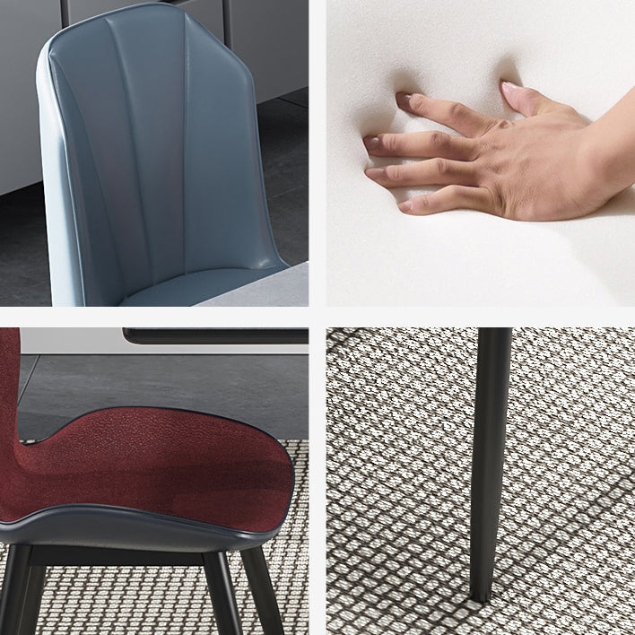 Modern Collapsible Sintered Stone Dining Room Table with 4 Metal Legs for Kitchen Dining Set Clearhalo 'Dining Room Sets' 'Dining Tables & Seating' 'dining_room_set' 'furn' 'furn_dining_room_set' 'Furniture' 'furniture_dining_room_set' 'Kitchen & Dining Furniture' 'kitchen&dining_furn' 'kitchen' 3565749