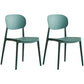 Plastic Scandinavian Dining Room Chair Matte Finish Open Back Dining Side Chair Green 2 Piece Set Clearhalo ' kitchen&dining_furn' 'Dining Chairs' 'Dining Tables & Seating' 'dining_chair' 'furn' 'furn_dining_chair' 'Furniture' 'furniture_dining_chair' 'Kitchen & Dining Furniture' 'kitchen' 3568292
