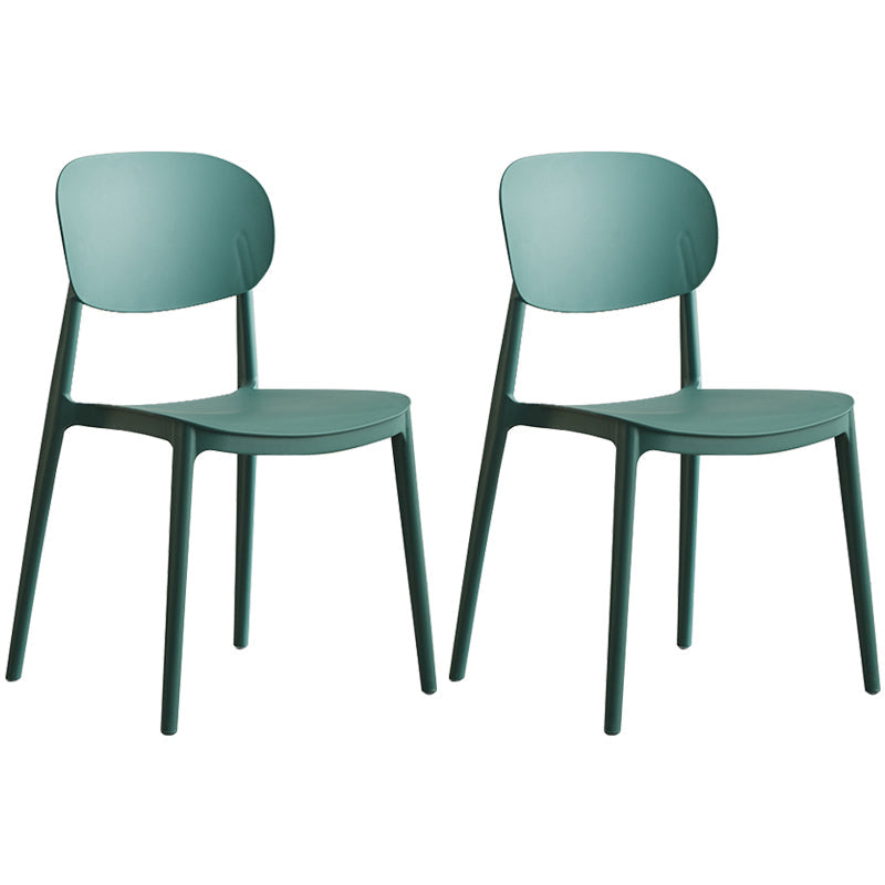 Plastic Scandinavian Dining Room Chair Matte Finish Open Back Dining Side Chair Green 2 Piece Set Clearhalo ' kitchen&dining_furn' 'Dining Chairs' 'Dining Tables & Seating' 'dining_chair' 'furn' 'furn_dining_chair' 'Furniture' 'furniture_dining_chair' 'Kitchen & Dining Furniture' 'kitchen' 3568292
