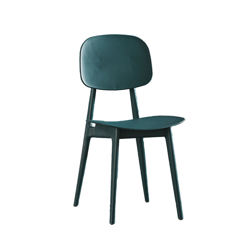 Plastic Scandinavian Dining Room Chair Matte Finish Open Back Dining Side Chair Clearhalo ' kitchen&dining_furn' 'Dining Chairs' 'Dining Tables & Seating' 'dining_chair' 'furn' 'furn_dining_chair' 'Furniture' 'furniture_dining_chair' 'Kitchen & Dining Furniture' 'kitchen' 3568294