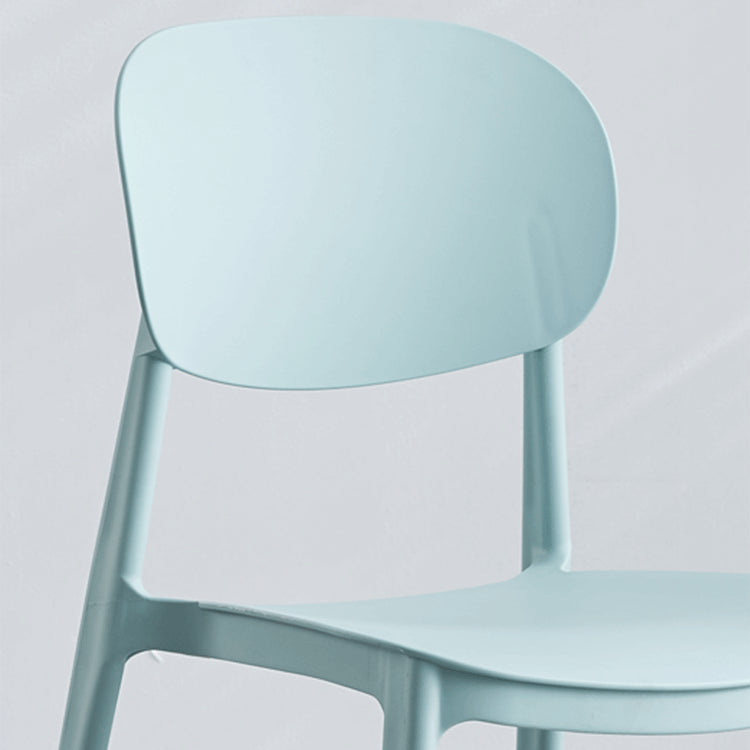 Plastic Scandinavian Dining Room Chair Matte Finish Open Back Dining Side Chair Clearhalo ' kitchen&dining_furn' 'Dining Chairs' 'Dining Tables & Seating' 'dining_chair' 'furn' 'furn_dining_chair' 'Furniture' 'furniture_dining_chair' 'Kitchen & Dining Furniture' 'kitchen' 3568295