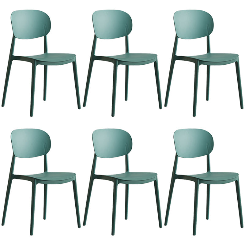 Plastic Scandinavian Dining Room Chair Matte Finish Open Back Dining Side Chair Green 6 Piece Set Clearhalo ' kitchen&dining_furn' 'Dining Chairs' 'Dining Tables & Seating' 'dining_chair' 'furn' 'furn_dining_chair' 'Furniture' 'furniture_dining_chair' 'Kitchen & Dining Furniture' 'kitchen' 3568296