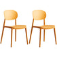 Plastic Scandinavian Dining Room Chair Matte Finish Open Back Dining Side Chair Orange 2 Piece Set Clearhalo ' kitchen&dining_furn' 'Dining Chairs' 'Dining Tables & Seating' 'dining_chair' 'furn' 'furn_dining_chair' 'Furniture' 'furniture_dining_chair' 'Kitchen & Dining Furniture' 'kitchen' 3568297