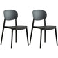 Plastic Scandinavian Dining Room Chair Matte Finish Open Back Dining Side Chair Black 2 Piece Set Clearhalo ' kitchen&dining_furn' 'Dining Chairs' 'Dining Tables & Seating' 'dining_chair' 'furn' 'furn_dining_chair' 'Furniture' 'furniture_dining_chair' 'Kitchen & Dining Furniture' 'kitchen' 3568307