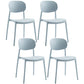 Plastic Scandinavian Dining Room Chair Matte Finish Open Back Dining Side Chair Light Gray 4 Piece Set Clearhalo ' kitchen&dining_furn' 'Dining Chairs' 'Dining Tables & Seating' 'dining_chair' 'furn' 'furn_dining_chair' 'Furniture' 'furniture_dining_chair' 'Kitchen & Dining Furniture' 'kitchen' 3568317