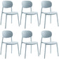 Plastic Scandinavian Dining Room Chair Matte Finish Open Back Dining Side Chair Light Gray 6 Piece Set Clearhalo ' kitchen&dining_furn' 'Dining Chairs' 'Dining Tables & Seating' 'dining_chair' 'furn' 'furn_dining_chair' 'Furniture' 'furniture_dining_chair' 'Kitchen & Dining Furniture' 'kitchen' 3568318