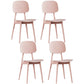 Plastic Scandinavian Dining Room Chair Matte Finish Open Back Dining Side Chair Pearl Pink 4 Piece Set Clearhalo ' kitchen&dining_furn' 'Dining Chairs' 'Dining Tables & Seating' 'dining_chair' 'furn' 'furn_dining_chair' 'Furniture' 'furniture_dining_chair' 'Kitchen & Dining Furniture' 'kitchen' 3568320