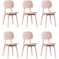 Plastic Scandinavian Dining Room Chair Matte Finish Open Back Dining Side Chair Pearl Pink 6 Piece Set Clearhalo ' kitchen&dining_furn' 'Dining Chairs' 'Dining Tables & Seating' 'dining_chair' 'furn' 'furn_dining_chair' 'Furniture' 'furniture_dining_chair' 'Kitchen & Dining Furniture' 'kitchen' 3568321