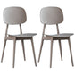 Plastic Scandinavian Dining Room Chair Matte Finish Open Back Dining Side Chair Silver Gray 2 Piece Set Clearhalo ' kitchen&dining_furn' 'Dining Chairs' 'Dining Tables & Seating' 'dining_chair' 'furn' 'furn_dining_chair' 'Furniture' 'furniture_dining_chair' 'Kitchen & Dining Furniture' 'kitchen' 3568322