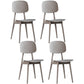 Plastic Scandinavian Dining Room Chair Matte Finish Open Back Dining Side Chair Silver Gray 4 Piece Set Clearhalo ' kitchen&dining_furn' 'Dining Chairs' 'Dining Tables & Seating' 'dining_chair' 'furn' 'furn_dining_chair' 'Furniture' 'furniture_dining_chair' 'Kitchen & Dining Furniture' 'kitchen' 3568323