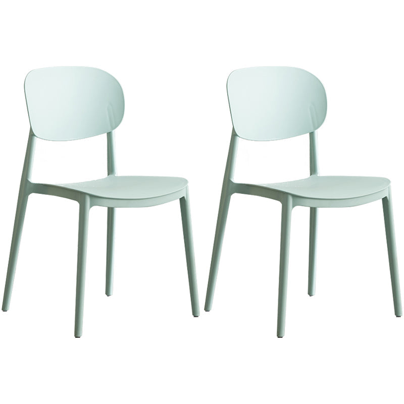 Plastic Scandinavian Dining Room Chair Matte Finish Open Back Dining Side Chair Yellow-Green 2 Piece Set Clearhalo ' kitchen&dining_furn' 'Dining Chairs' 'Dining Tables & Seating' 'dining_chair' 'furn' 'furn_dining_chair' 'Furniture' 'furniture_dining_chair' 'Kitchen & Dining Furniture' 'kitchen' 3568325