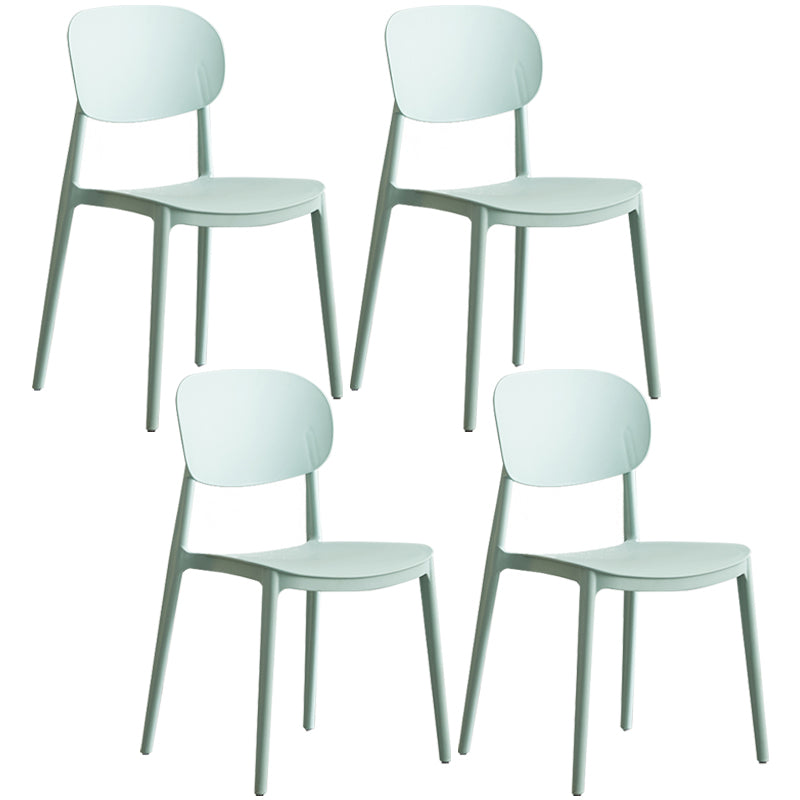 Plastic Scandinavian Dining Room Chair Matte Finish Open Back Dining Side Chair Yellow-Green 4 Piece Set Clearhalo ' kitchen&dining_furn' 'Dining Chairs' 'Dining Tables & Seating' 'dining_chair' 'furn' 'furn_dining_chair' 'Furniture' 'furniture_dining_chair' 'Kitchen & Dining Furniture' 'kitchen' 3568326