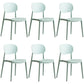 Plastic Scandinavian Dining Room Chair Matte Finish Open Back Dining Side Chair Yellow-Green 6 Piece Set Clearhalo ' kitchen&dining_furn' 'Dining Chairs' 'Dining Tables & Seating' 'dining_chair' 'furn' 'furn_dining_chair' 'Furniture' 'furniture_dining_chair' 'Kitchen & Dining Furniture' 'kitchen' 3568327