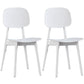 Plastic Scandinavian Dining Room Chair Matte Finish Open Back Dining Side Chair Gloss White 2 Piece Set Clearhalo ' kitchen&dining_furn' 'Dining Chairs' 'Dining Tables & Seating' 'dining_chair' 'furn' 'furn_dining_chair' 'Furniture' 'furniture_dining_chair' 'Kitchen & Dining Furniture' 'kitchen' 3568328