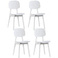 Plastic Scandinavian Dining Room Chair Matte Finish Open Back Dining Side Chair Gloss White 4 Piece Set Clearhalo ' kitchen&dining_furn' 'Dining Chairs' 'Dining Tables & Seating' 'dining_chair' 'furn' 'furn_dining_chair' 'Furniture' 'furniture_dining_chair' 'Kitchen & Dining Furniture' 'kitchen' 3568329