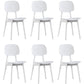 Plastic Scandinavian Dining Room Chair Matte Finish Open Back Dining Side Chair Gloss White 6 Piece Set Clearhalo ' kitchen&dining_furn' 'Dining Chairs' 'Dining Tables & Seating' 'dining_chair' 'furn' 'furn_dining_chair' 'Furniture' 'furniture_dining_chair' 'Kitchen & Dining Furniture' 'kitchen' 3568330