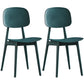 Plastic Scandinavian Dining Room Chair Matte Finish Open Back Dining Side Chair Dark Green 2 Piece Set Clearhalo ' kitchen&dining_furn' 'Dining Chairs' 'Dining Tables & Seating' 'dining_chair' 'furn' 'furn_dining_chair' 'Furniture' 'furniture_dining_chair' 'Kitchen & Dining Furniture' 'kitchen' 3568331