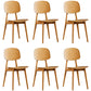 Plastic Scandinavian Dining Room Chair Matte Finish Open Back Dining Side Chair Ginger 6 Piece Set Clearhalo ' kitchen&dining_furn' 'Dining Chairs' 'Dining Tables & Seating' 'dining_chair' 'furn' 'furn_dining_chair' 'Furniture' 'furniture_dining_chair' 'Kitchen & Dining Furniture' 'kitchen' 3568336