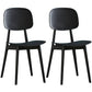 Plastic Scandinavian Dining Room Chair Matte Finish Open Back Dining Side Chair Matte Black 2 Piece Set Clearhalo ' kitchen&dining_furn' 'Dining Chairs' 'Dining Tables & Seating' 'dining_chair' 'furn' 'furn_dining_chair' 'Furniture' 'furniture_dining_chair' 'Kitchen & Dining Furniture' 'kitchen' 3568337