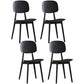 Plastic Scandinavian Dining Room Chair Matte Finish Open Back Dining Side Chair Matte Black 4 Piece Set Clearhalo ' kitchen&dining_furn' 'Dining Chairs' 'Dining Tables & Seating' 'dining_chair' 'furn' 'furn_dining_chair' 'Furniture' 'furniture_dining_chair' 'Kitchen & Dining Furniture' 'kitchen' 3568338