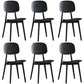 Plastic Scandinavian Dining Room Chair Matte Finish Open Back Dining Side Chair Matte Black 6 Piece Set Clearhalo ' kitchen&dining_furn' 'Dining Chairs' 'Dining Tables & Seating' 'dining_chair' 'furn' 'furn_dining_chair' 'Furniture' 'furniture_dining_chair' 'Kitchen & Dining Furniture' 'kitchen' 3568339