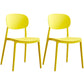 Plastic Scandinavian Dining Room Chair Matte Finish Open Back Dining Side Chair Yellow 2 Piece Set Clearhalo ' kitchen&dining_furn' 'Dining Chairs' 'Dining Tables & Seating' 'dining_chair' 'furn' 'furn_dining_chair' 'Furniture' 'furniture_dining_chair' 'Kitchen & Dining Furniture' 'kitchen' 3568340