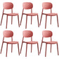 Plastic Scandinavian Dining Room Chair Matte Finish Open Back Dining Side Chair Burgundy 6 Piece Set Clearhalo ' kitchen&dining_furn' 'Dining Chairs' 'Dining Tables & Seating' 'dining_chair' 'furn' 'furn_dining_chair' 'Furniture' 'furniture_dining_chair' 'Kitchen & Dining Furniture' 'kitchen' 3568345