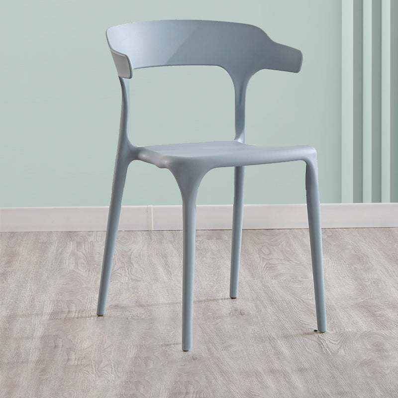 Modern Contemporary Plastic Side Chairs Multicolor Open Back Dining Chairs Grey 1 Piece Clearhalo ' kitchen&dining_furn' 'Dining Chairs' 'Dining Tables & Seating' 'dining_chair' 'furn' 'furn_dining_chair' 'Furniture' 'furniture_dining_chair' 'Kitchen & Dining Furniture' 'kitchen' 3573671