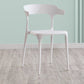 Modern Contemporary Plastic Side Chairs Multicolor Open Back Dining Chairs White 1 Piece Clearhalo ' kitchen&dining_furn' 'Dining Chairs' 'Dining Tables & Seating' 'dining_chair' 'furn' 'furn_dining_chair' 'Furniture' 'furniture_dining_chair' 'Kitchen & Dining Furniture' 'kitchen' 3573676