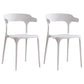 Modern Contemporary Plastic Side Chairs Multicolor Open Back Dining Chairs White 2 Piece Set Clearhalo ' kitchen&dining_furn' 'Dining Chairs' 'Dining Tables & Seating' 'dining_chair' 'furn' 'furn_dining_chair' 'Furniture' 'furniture_dining_chair' 'Kitchen & Dining Furniture' 'kitchen' 3573679