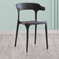 Modern Contemporary Plastic Side Chairs Multicolor Open Back Dining Chairs Black 1 Piece Clearhalo ' kitchen&dining_furn' 'Dining Chairs' 'Dining Tables & Seating' 'dining_chair' 'furn' 'furn_dining_chair' 'Furniture' 'furniture_dining_chair' 'Kitchen & Dining Furniture' 'kitchen' 3573683