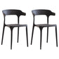 Modern Contemporary Plastic Side Chairs Multicolor Open Back Dining Chairs Black 2 Piece Set Clearhalo ' kitchen&dining_furn' 'Dining Chairs' 'Dining Tables & Seating' 'dining_chair' 'furn' 'furn_dining_chair' 'Furniture' 'furniture_dining_chair' 'Kitchen & Dining Furniture' 'kitchen' 3573685