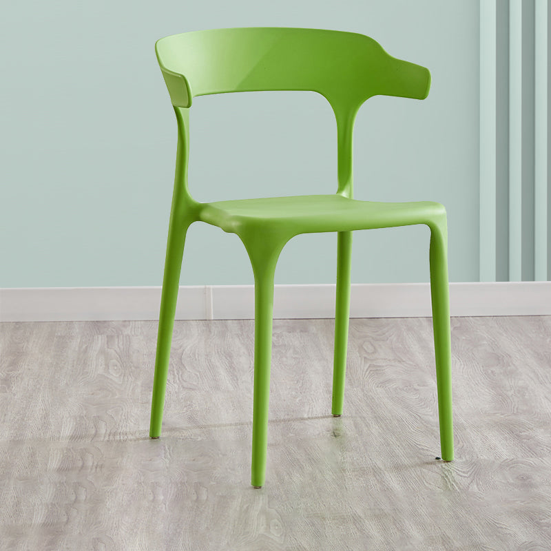 Modern Contemporary Plastic Side Chairs Multicolor Open Back Dining Chairs Green 1 Piece Clearhalo ' kitchen&dining_furn' 'Dining Chairs' 'Dining Tables & Seating' 'dining_chair' 'furn' 'furn_dining_chair' 'Furniture' 'furniture_dining_chair' 'Kitchen & Dining Furniture' 'kitchen' 3573703