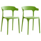 Modern Contemporary Plastic Side Chairs Multicolor Open Back Dining Chairs Green 2 Piece Set Clearhalo ' kitchen&dining_furn' 'Dining Chairs' 'Dining Tables & Seating' 'dining_chair' 'furn' 'furn_dining_chair' 'Furniture' 'furniture_dining_chair' 'Kitchen & Dining Furniture' 'kitchen' 3573704