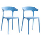 Modern Contemporary Plastic Side Chairs Multicolor Open Back Dining Chairs Blue 2 Piece Set Clearhalo ' kitchen&dining_furn' 'Dining Chairs' 'Dining Tables & Seating' 'dining_chair' 'furn' 'furn_dining_chair' 'Furniture' 'furniture_dining_chair' 'Kitchen & Dining Furniture' 'kitchen' 3573707