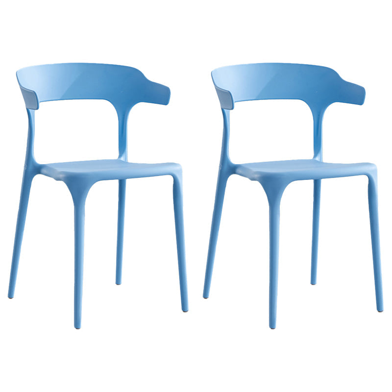 Modern Contemporary Plastic Side Chairs Multicolor Open Back Dining Chairs Blue 2 Piece Set Clearhalo ' kitchen&dining_furn' 'Dining Chairs' 'Dining Tables & Seating' 'dining_chair' 'furn' 'furn_dining_chair' 'Furniture' 'furniture_dining_chair' 'Kitchen & Dining Furniture' 'kitchen' 3573707