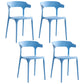 Modern Contemporary Plastic Side Chairs Multicolor Open Back Dining Chairs Blue 4 Piece Set Clearhalo ' kitchen&dining_furn' 'Dining Chairs' 'Dining Tables & Seating' 'dining_chair' 'furn' 'furn_dining_chair' 'Furniture' 'furniture_dining_chair' 'Kitchen & Dining Furniture' 'kitchen' 3573708