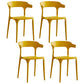 Modern Contemporary Plastic Side Chairs Multicolor Open Back Dining Chairs Yellow 4 Piece Set Clearhalo ' kitchen&dining_furn' 'Dining Chairs' 'Dining Tables & Seating' 'dining_chair' 'furn' 'furn_dining_chair' 'Furniture' 'furniture_dining_chair' 'Kitchen & Dining Furniture' 'kitchen' 3573711