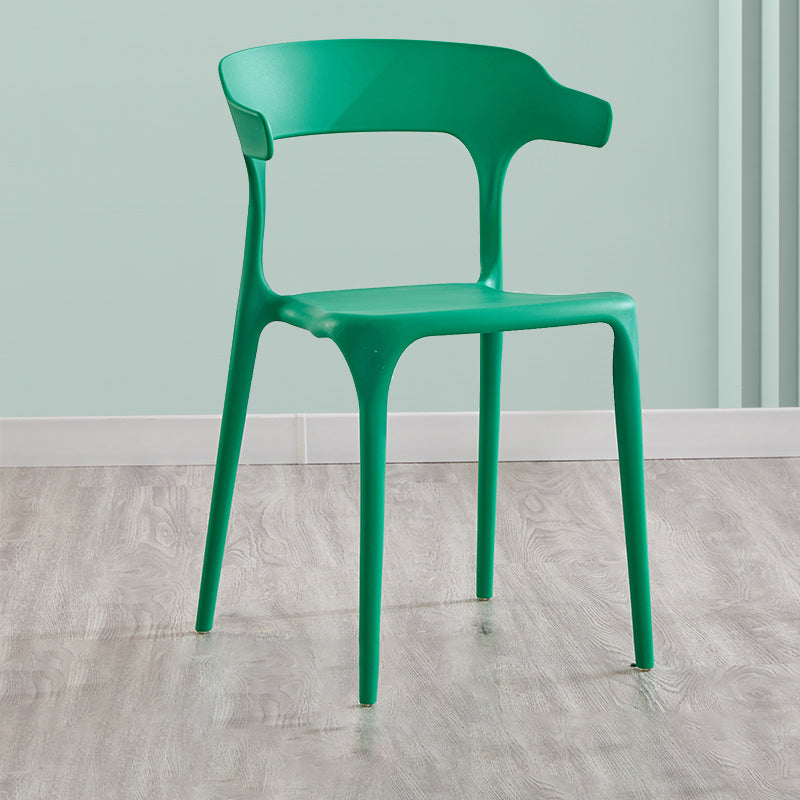 Modern Contemporary Plastic Side Chairs Multicolor Open Back Dining Chairs Lemon Green 1 Piece Clearhalo ' kitchen&dining_furn' 'Dining Chairs' 'Dining Tables & Seating' 'dining_chair' 'furn' 'furn_dining_chair' 'Furniture' 'furniture_dining_chair' 'Kitchen & Dining Furniture' 'kitchen' 3573712