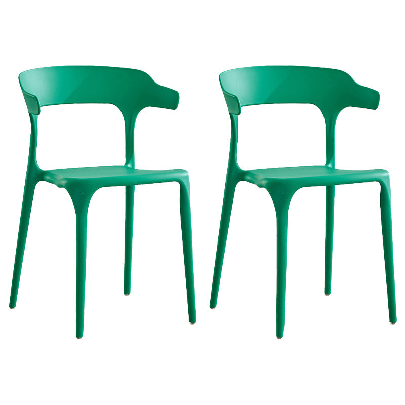 Modern Contemporary Plastic Side Chairs Multicolor Open Back Dining Chairs Lemon Green 2 Piece Set Clearhalo ' kitchen&dining_furn' 'Dining Chairs' 'Dining Tables & Seating' 'dining_chair' 'furn' 'furn_dining_chair' 'Furniture' 'furniture_dining_chair' 'Kitchen & Dining Furniture' 'kitchen' 3573713