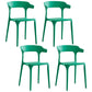 Modern Contemporary Plastic Side Chairs Multicolor Open Back Dining Chairs Lemon Green 4 Piece Set Clearhalo ' kitchen&dining_furn' 'Dining Chairs' 'Dining Tables & Seating' 'dining_chair' 'furn' 'furn_dining_chair' 'Furniture' 'furniture_dining_chair' 'Kitchen & Dining Furniture' 'kitchen' 3573714