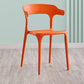 Modern Contemporary Plastic Side Chairs Multicolor Open Back Dining Chairs Orange 1 Piece Clearhalo ' kitchen&dining_furn' 'Dining Chairs' 'Dining Tables & Seating' 'dining_chair' 'furn' 'furn_dining_chair' 'Furniture' 'furniture_dining_chair' 'Kitchen & Dining Furniture' 'kitchen' 3573715