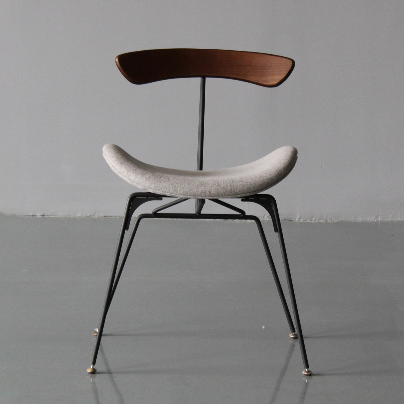 Contemporary Metal Kitchen Dining Rooms Chair Open Back Side Chairs Sets Off-White 1 Piece Clearhalo ' kitchen&dining_furn' 'Dining Chairs' 'Dining Tables & Seating' 'dining_chair' 'furn' 'furn_dining_chair' 'Furniture' 'furniture_dining_chair' 'Kitchen & Dining Furniture' 'kitchen' 3573719