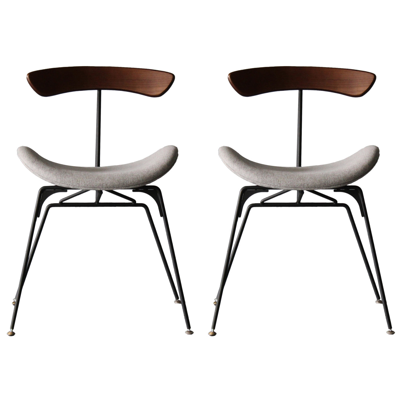 Contemporary Metal Kitchen Dining Rooms Chair Open Back Side Chairs Sets Off-White 2 Piece Set Clearhalo ' kitchen&dining_furn' 'Dining Chairs' 'Dining Tables & Seating' 'dining_chair' 'furn' 'furn_dining_chair' 'Furniture' 'furniture_dining_chair' 'Kitchen & Dining Furniture' 'kitchen' 3573721