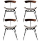 Contemporary Metal Kitchen Dining Rooms Chair Open Back Side Chairs Sets Off-White 4 Piece Set Clearhalo ' kitchen&dining_furn' 'Dining Chairs' 'Dining Tables & Seating' 'dining_chair' 'furn' 'furn_dining_chair' 'Furniture' 'furniture_dining_chair' 'Kitchen & Dining Furniture' 'kitchen' 3573723