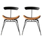Contemporary Metal Kitchen Dining Rooms Chair Open Back Side Chairs Sets Orange Red 2 Piece Set Clearhalo ' kitchen&dining_furn' 'Dining Chairs' 'Dining Tables & Seating' 'dining_chair' 'furn' 'furn_dining_chair' 'Furniture' 'furniture_dining_chair' 'Kitchen & Dining Furniture' 'kitchen' 3573727