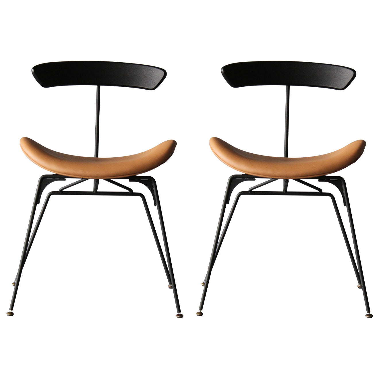 Contemporary Metal Kitchen Dining Rooms Chair Open Back Side Chairs Sets Orange Red 2 Piece Set Clearhalo ' kitchen&dining_furn' 'Dining Chairs' 'Dining Tables & Seating' 'dining_chair' 'furn' 'furn_dining_chair' 'Furniture' 'furniture_dining_chair' 'Kitchen & Dining Furniture' 'kitchen' 3573727