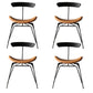Contemporary Metal Kitchen Dining Rooms Chair Open Back Side Chairs Sets Orange Red 4 Piece Set Clearhalo ' kitchen&dining_furn' 'Dining Chairs' 'Dining Tables & Seating' 'dining_chair' 'furn' 'furn_dining_chair' 'Furniture' 'furniture_dining_chair' 'Kitchen & Dining Furniture' 'kitchen' 3573729